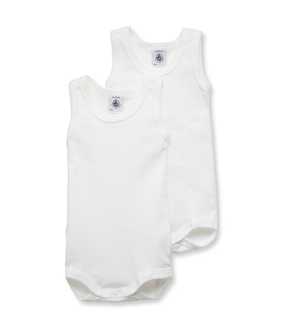 Duo aus ärmellosen Baby-Bodys für Jungen lot .