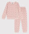 Kinderpyjama aus Nicki mit Blumenmotiv für Mädchen rosa SALINE/weiss MULTICO