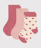 3er-Set Baby-Socken aus Baumwolle mit Herzmotiv variante 1
