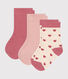 3er-Set Baby-Socken aus Baumwolle mit Herzmotiv