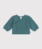 Baby-Cardigan aus Wolle und Baumwolle grün PAUL