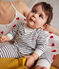 3-teiliges Baby-Set aus Baumwolle mit Streifen weiss MARSHMALLOW/blau SMOKING