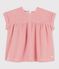 Kurzärmelige Baby-Bluse aus Bio-Baumwolle rosa PAPAYE/ MARSHMALLOW