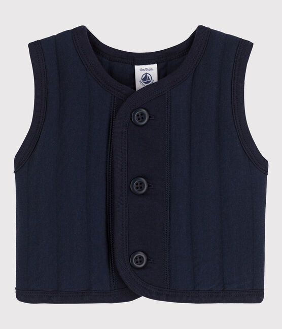 Baby-Weste aus gestepptem Doppeljersey blau SMOKING
