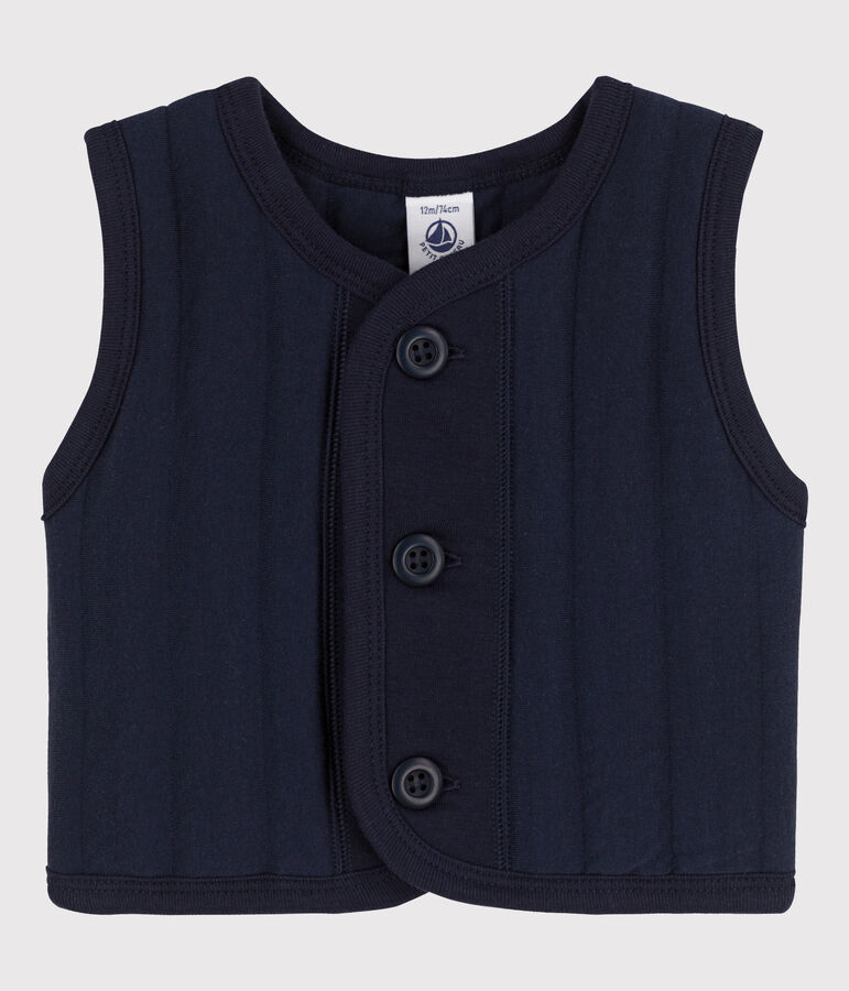 Baby-Weste aus gestepptem Doppeljersey blau