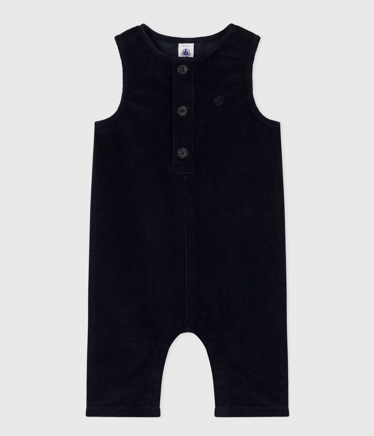 &Auml;rmelloser Baby-Overall aus Cord blau