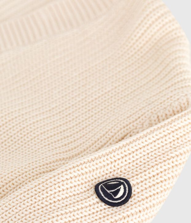 Damen-Cardigan aus Baumwolle mit Streifen naturfarben/blau