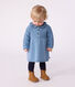 Baby-Kleid aus einfarbiger Wolle und Baumwolle