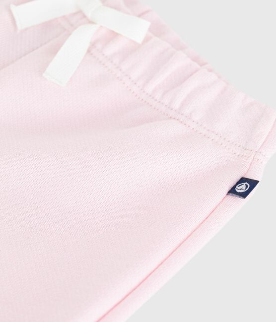Baby-Jogginghose aus einfarbiger Baumwolle rosa BARELY