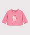 Baby-Sweatshirt aus Baumwolle mit Tiermotiv rosa