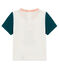 Kurzärmeliges baby-t-shirt mit motiv jungen weiss MARSHMALLOW/grün PINEDE CN