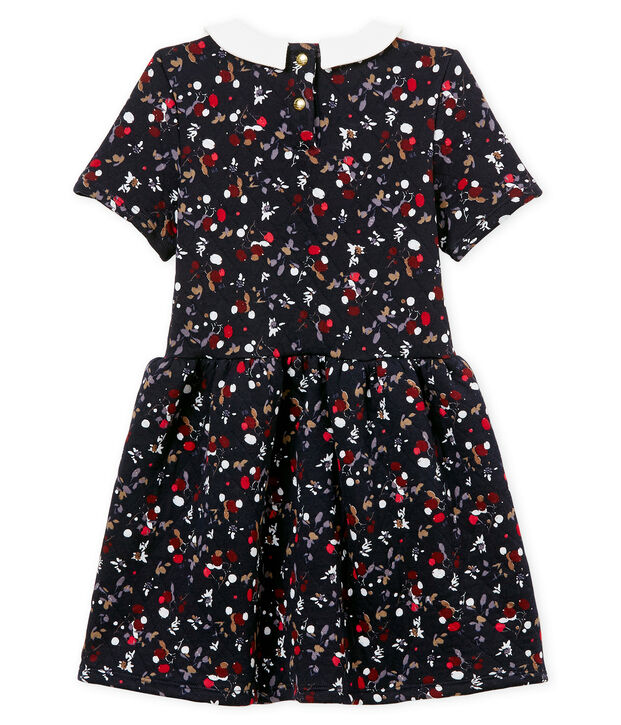 Kurz&auml;rmeliges M&auml;dchen Kleid blau/vielfarbig