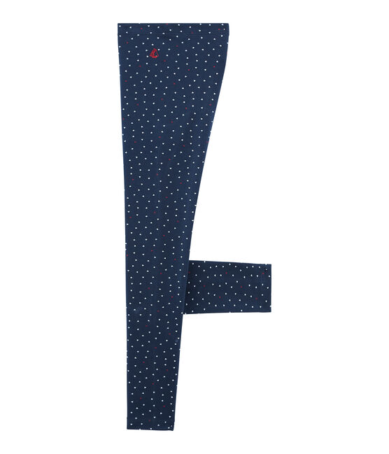 Kinder-Legging Mädchen blau HADDOCK/weiss MULTICO