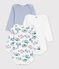 Set lang&auml;rmeliger Baby-Bodys aus Baumwolle mit Paris-Motiv vielfarbig