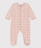 Baby-Strampler aus Samt mit rosa Walmotiv SALINE/ MARSHMALLOW