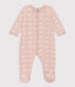 Baby-Strampler aus Samt mit rosa Walmotiv