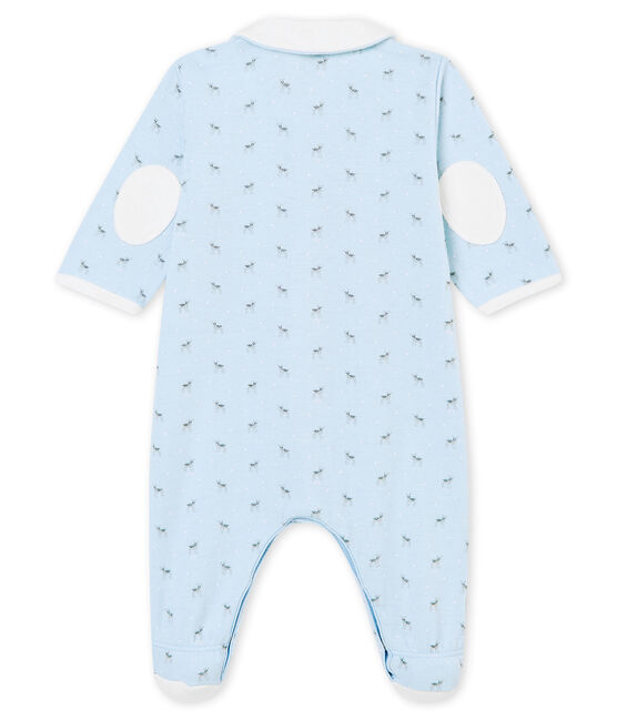 Baby Jungen Strampler aus gedoppeltem Jersey mit Print blau FRAICHEUR/weiss MULTICO
