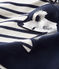 Neu interpretiertes Baby-Streifenshirt für Jungen beige COQUILLE/blau SMOKING