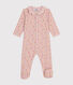 Geblümter Baby-Pyjama aus Baumwolle 