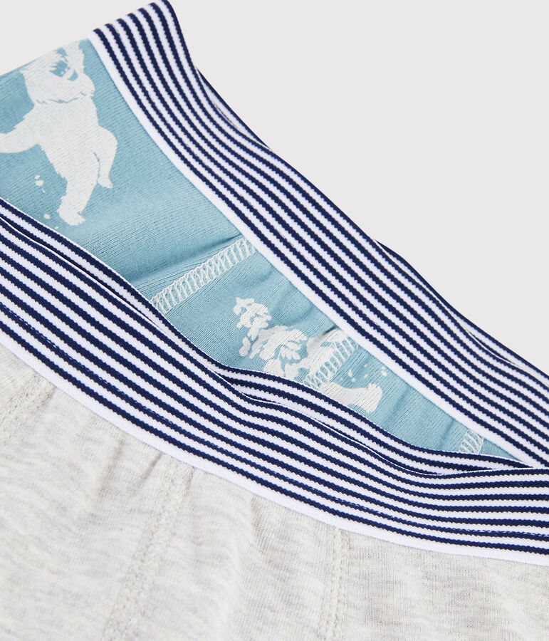 Set mit 2 Boxershorts mit Yeti-Print f&uuml;r kleine Jungen vielfarbig
