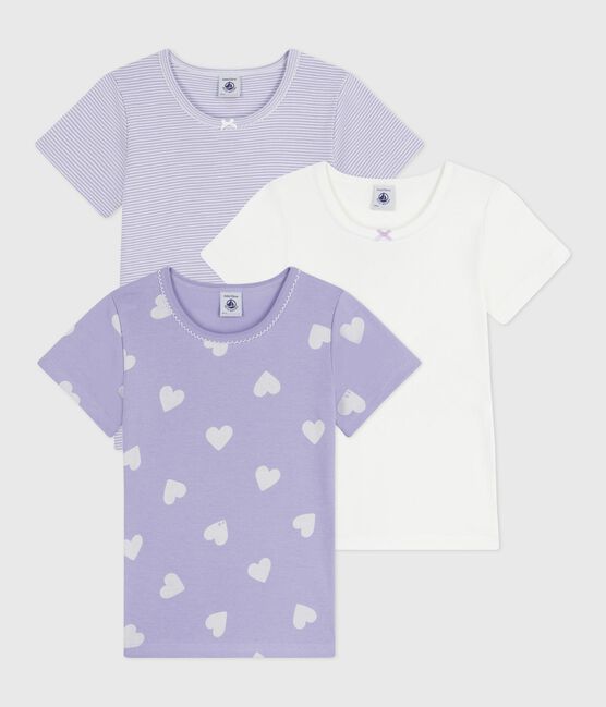Set kurzärmelige Kinder-T-Shirts aus Baumwolle mit Herzmotiv variante 1