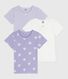 Set kurzärmelige Kinder-T-Shirts aus Baumwolle mit Herzmotiv