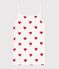 Trägershirt L’ICONIQUE aus BIO-Baumwolle für Damen weiss MARSHMALLOW/rot TERKUIT