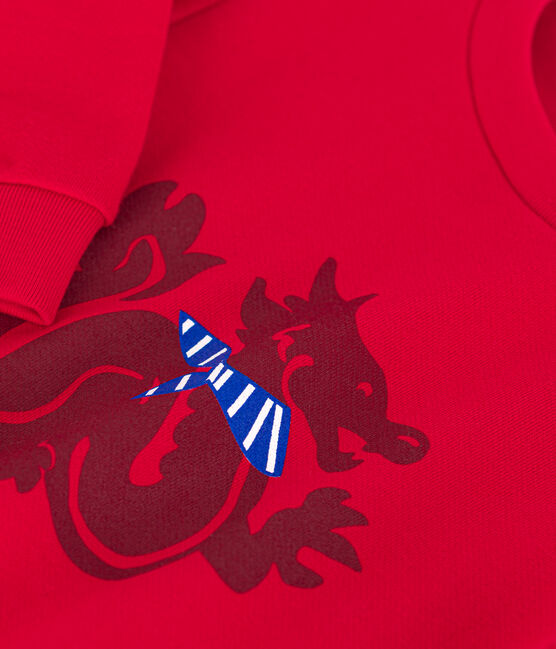 Sweatshirt aus Molton für Kinder/Jungen rot CORRIDA