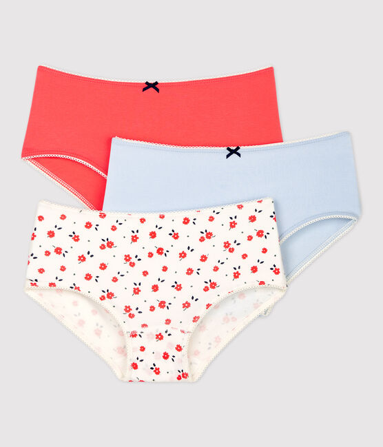 3er-Set Shortys aus Bio-Baumwolle mit Blumenmuster für Mädchen variante 1
