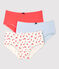 3er-Set Shortys aus Bio-Baumwolle mit Blumenmuster für Mädchen variante 1