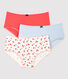 3er-Set Shortys aus Bio-Baumwolle mit Blumenmuster für Mädchen