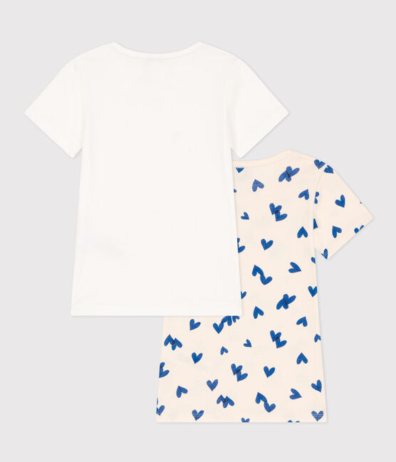 2er-Set kurzärmelige T-Shirts aus Baumwolle mit Herzmotiv  für Mädchen variante 1
