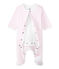 Unisex-Baby-Body und Schlafanzug in einem rosa VIENNE/weiss ECUME