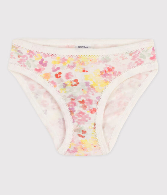 3er-Set Slips aus Bio-Baumwolle mit Herzmotiv für Mädchen weiss MARSHMALLOW/rosa ROSE/ MULTICO