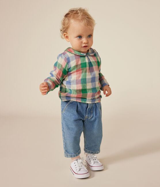 Baby-Bluse aus Musselin-Stoff weiss AVALANCHE/ MULTICO