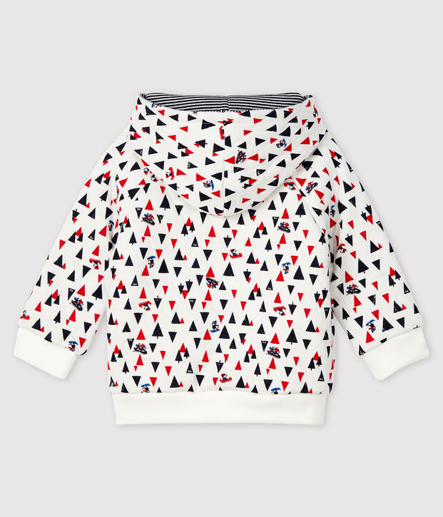 Baby-Kapuzensweatshirt f&uuml;r Jungen weiss/vielfarbig