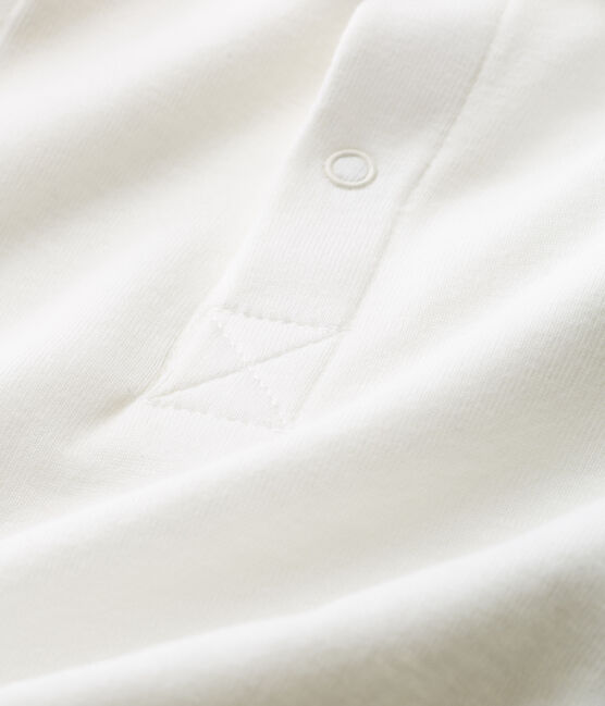 Baby-Body mit Polohemdkragen für Jungen weiss MARSHMALLOW