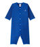Baby-Jungen-Strampler ohne Fuß blau PERSE/blau CHALOUPE