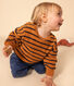 Baby-Sweatshirt aus gestreiftem Bouclé-Frottier