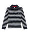 Langärmeliges Jungen Polohemd blau SMOKING/beige COQUILLE