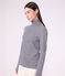 Damen-Rollkragenshirt L'Iconique aus Baumwolle blau/weiss