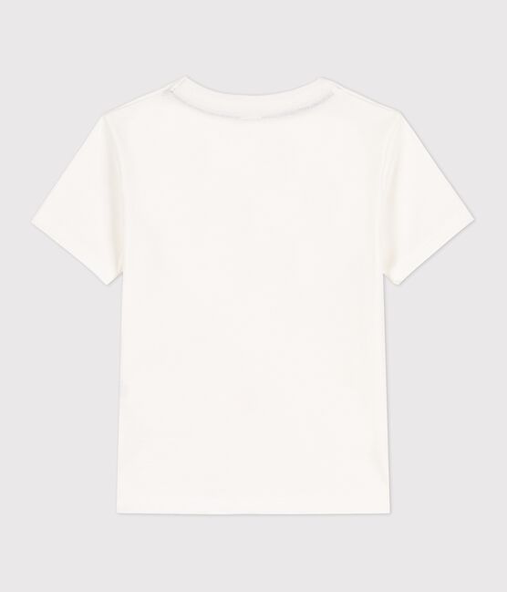 Kurzärmeliges Kinder-T-Shirt aus Baumwolle für Jungen weiss MARSHMALLOW