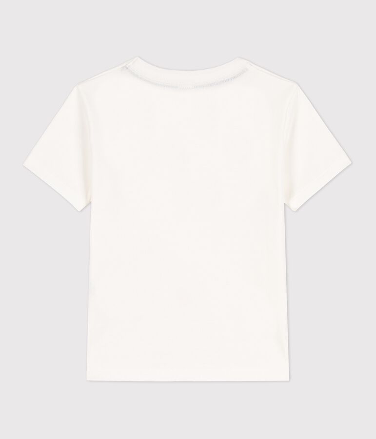 Kurz&auml;rmeliges Kinder-T-Shirt aus Baumwolle f&uuml;r Jungen weiss