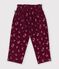 Baby-Hose aus gebl&uuml;mtem Fein-Cord rot/vielfarbig
