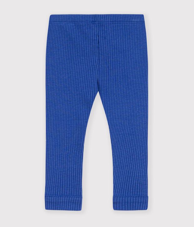 Baby-Leggings aus einfarbiger Baumwolle blau