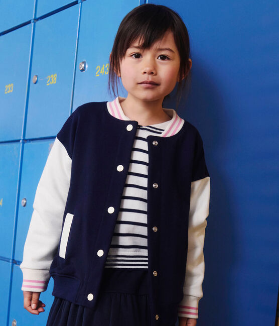 Kinder College-Jacke aus einfarbiger Baumwolle SOIR