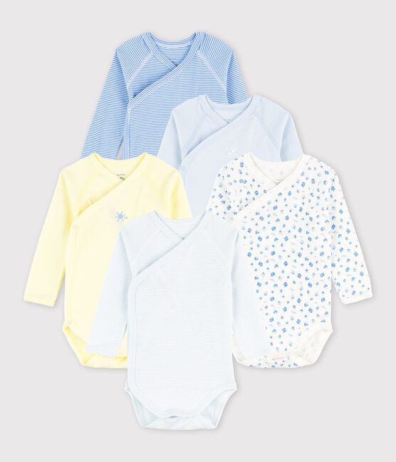 5er-Set langärmelige Baby-Bodys aus Bio-Baumwolle im Kimono-Schnitt variante 2