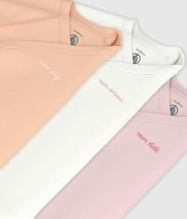 Set lang&auml;rmeliger Wickelbodys aus bedruckter Baumwolle vielfarbig