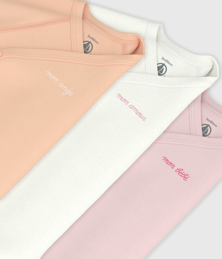 Set lang&auml;rmeliger Wickelbodys aus bedruckter Baumwolle vielfarbig