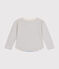 Langärmeliges Kinder-T-Shirt aus Doppeljersey für Jungen weiss AVALANCHE/ SKY CHINE